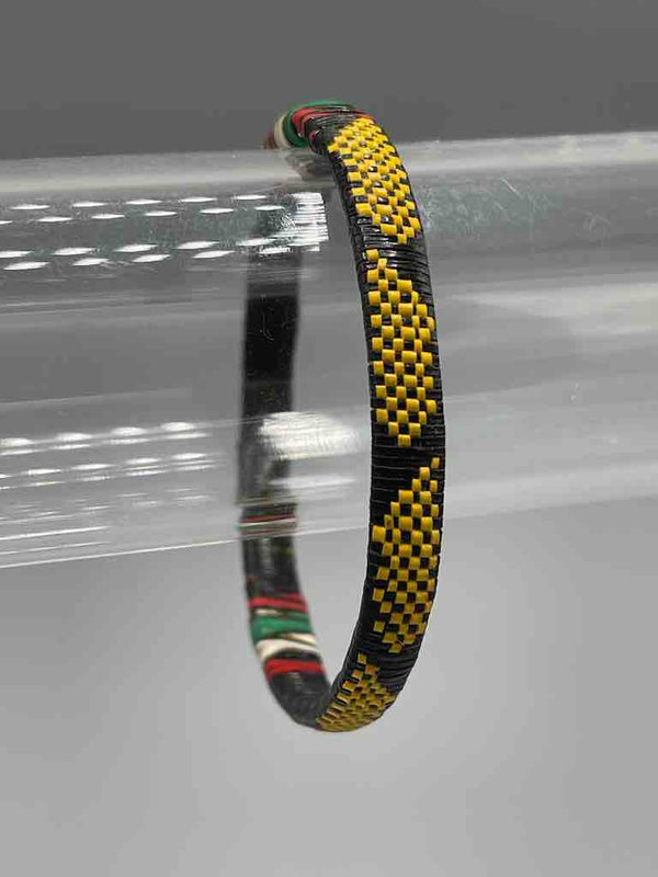 Narrow Finest Design Recycled Plastic Bracelet - Yellow