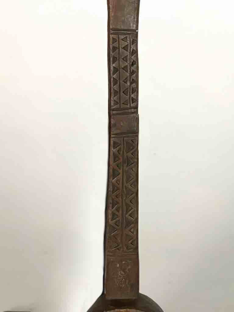 Traditional Vintage Decorated Wooden Ceremonial Baule Spoon