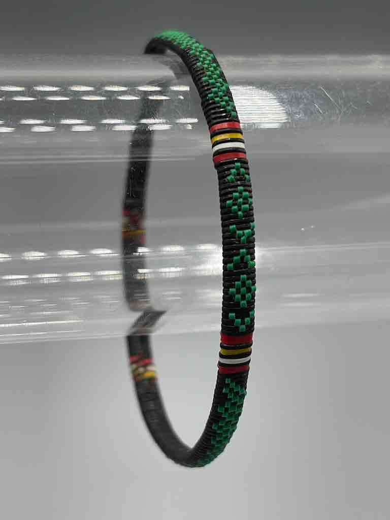 Narrow Finest Design Recycled Plastic Bracelet - Green