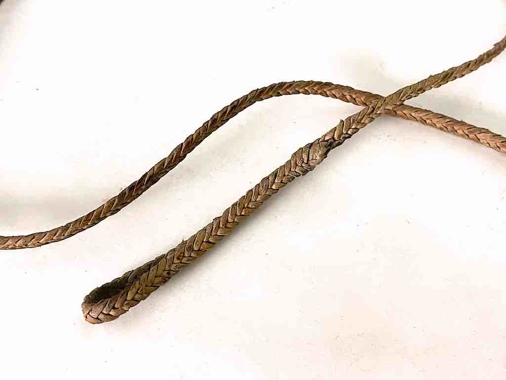 60" braided goat leather cord from Mali