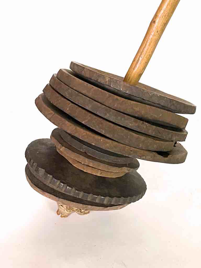 Vintage Traditional Wasamba Gourd Disk Rattle Musical Instrument