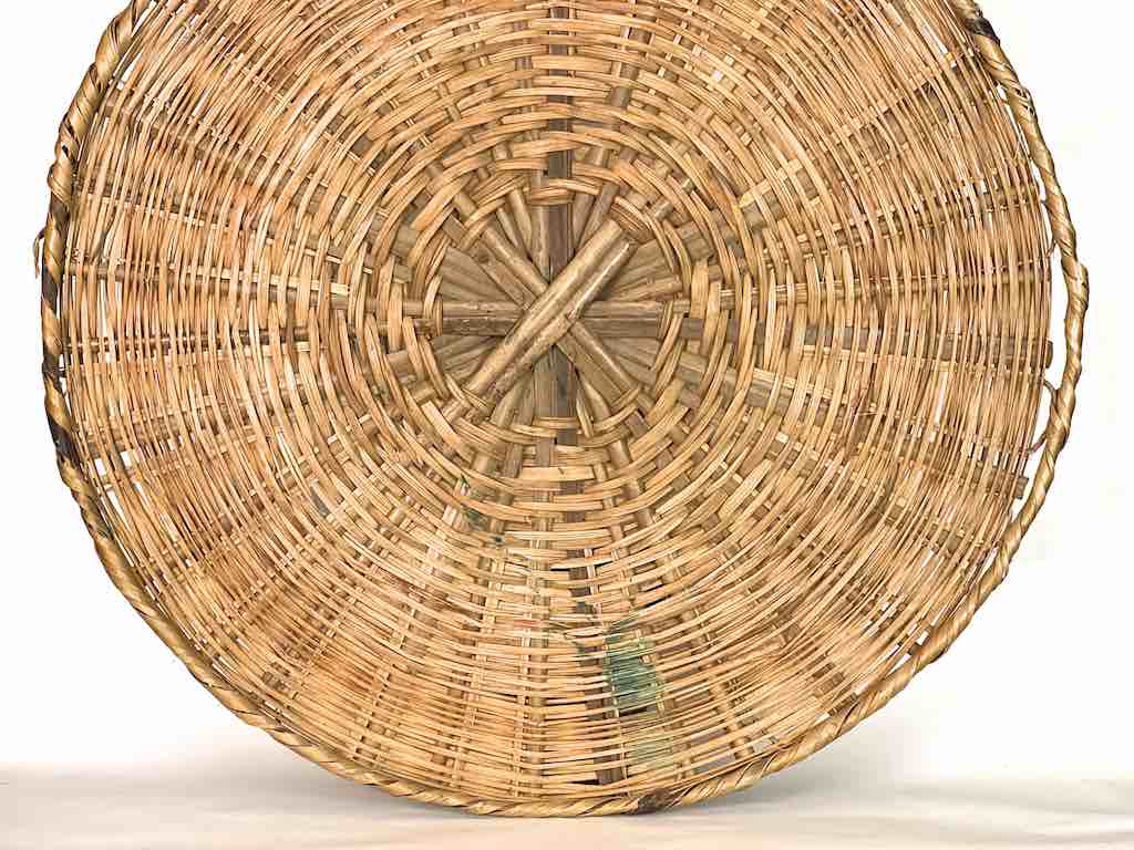 XXL Woven Palm Frond Basket Tray/Disk