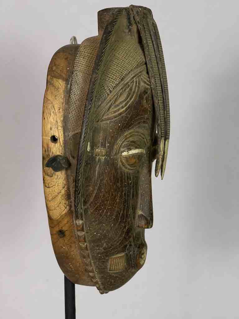 Unusually Fine Hairdo Baule Mask - Ivory Coast