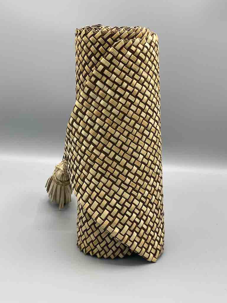 Table Runner Handwoven from Pandan Straw - Brown/Natural