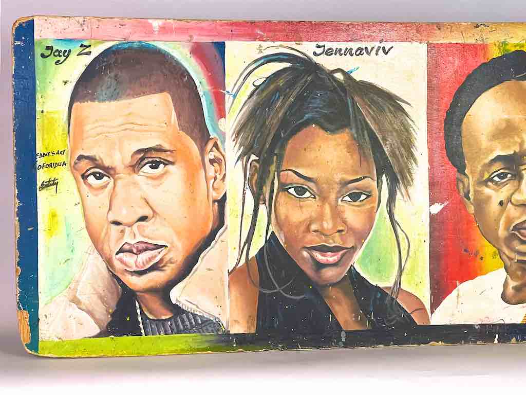 Triple Portrait Commercial Artist Advertising Sign - Ghana