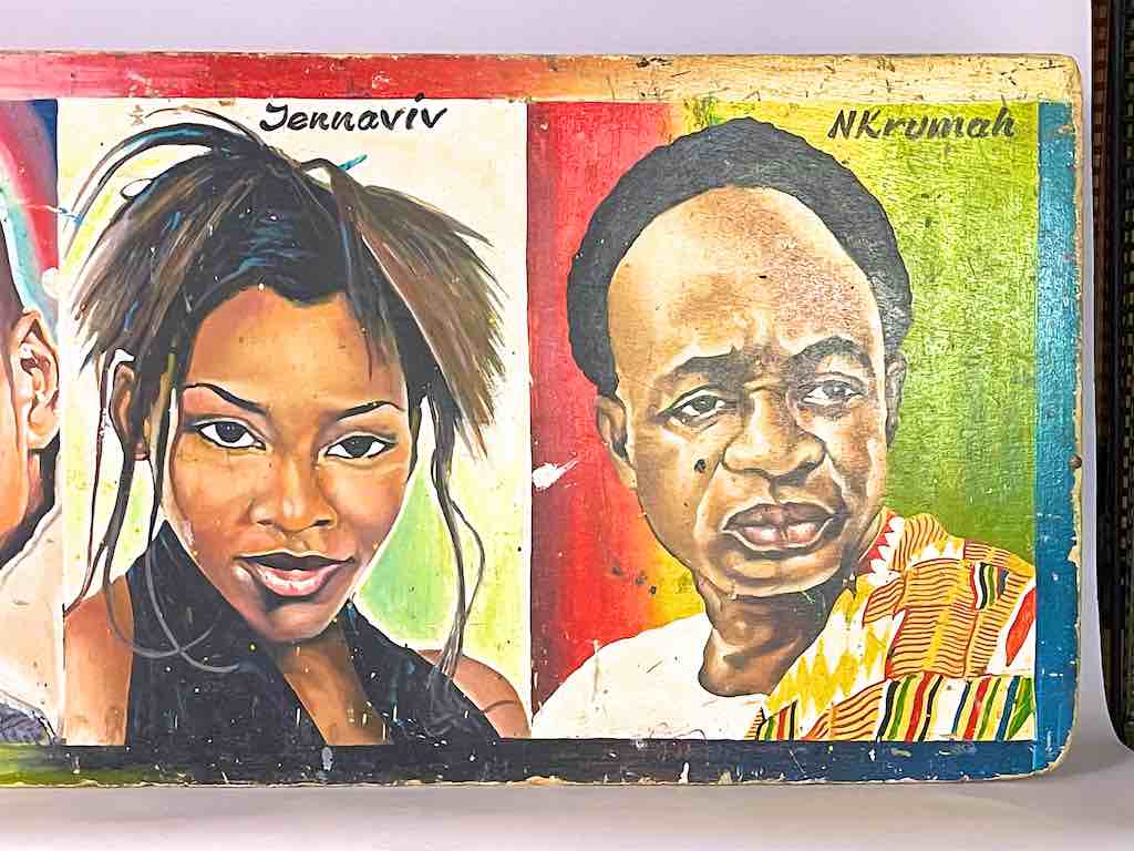 Triple Portrait Commercial Artist Advertising Sign - Ghana