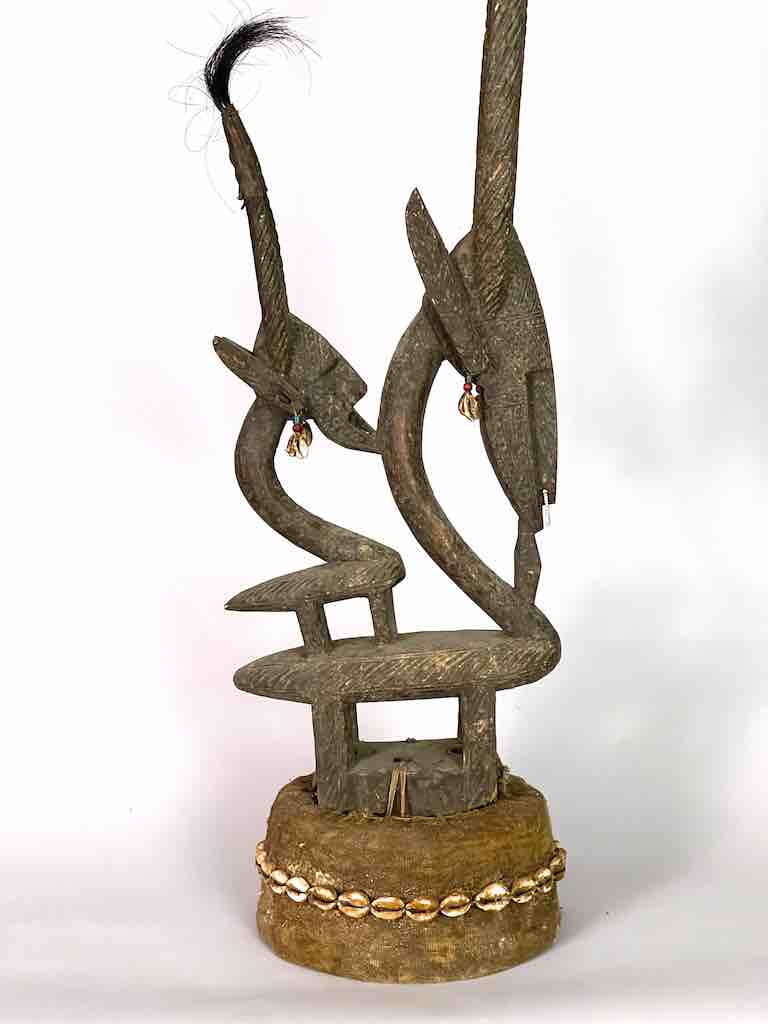 Extraordinary Bamana Female Chiawara Fertility Headdress Statue