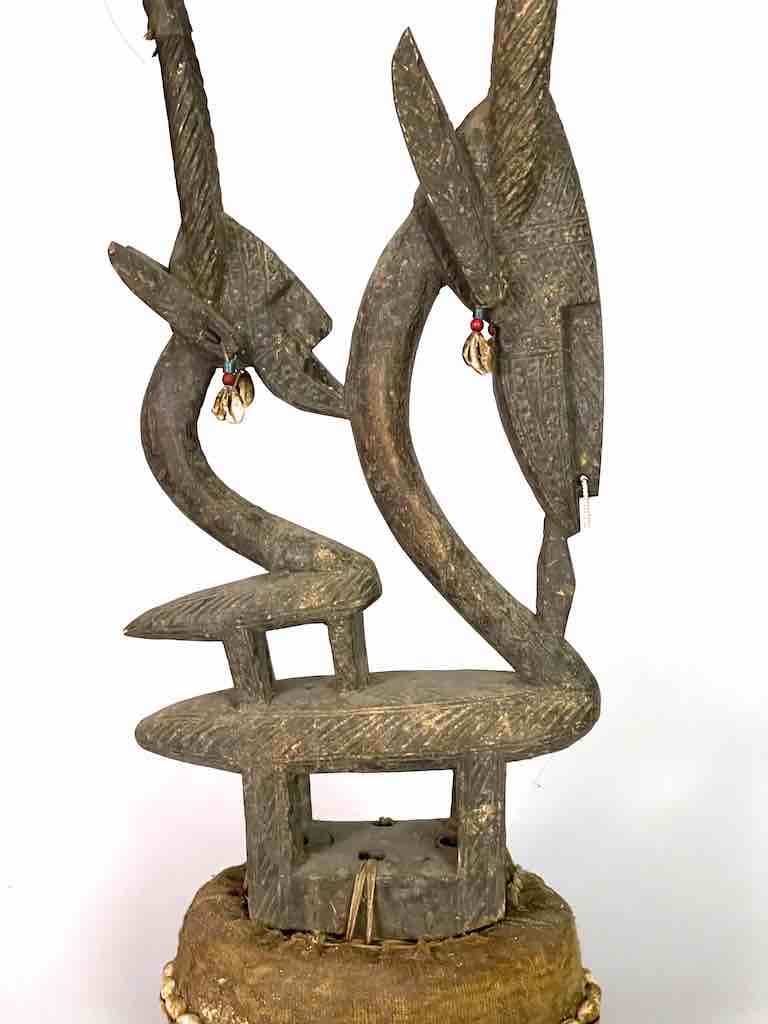 Extraordinary Bamana Female Chiawara Fertility Headdress Statue