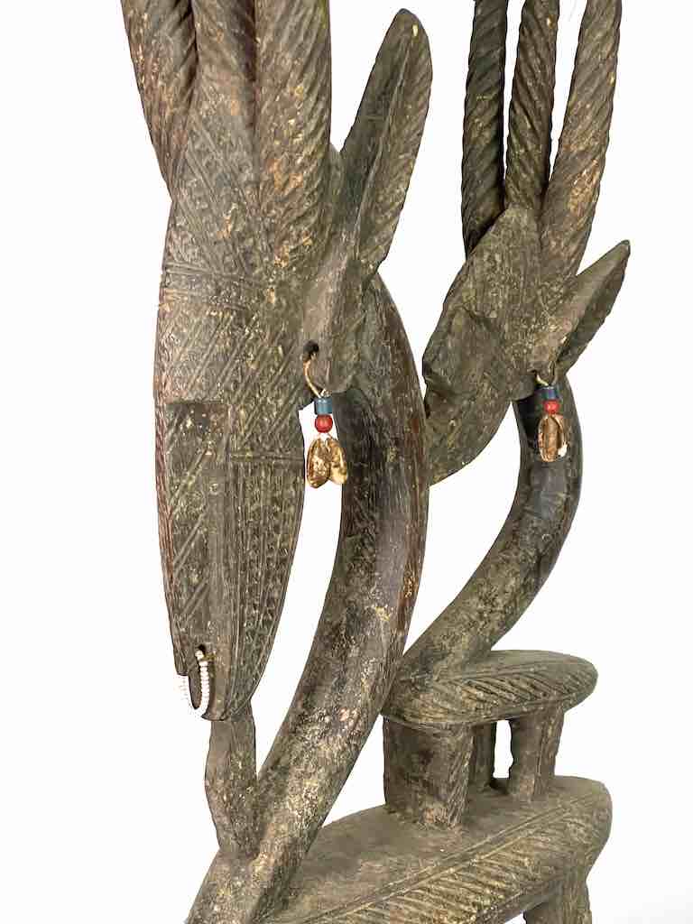 Extraordinary Bamana Female Chiawara Fertility Headdress Statue