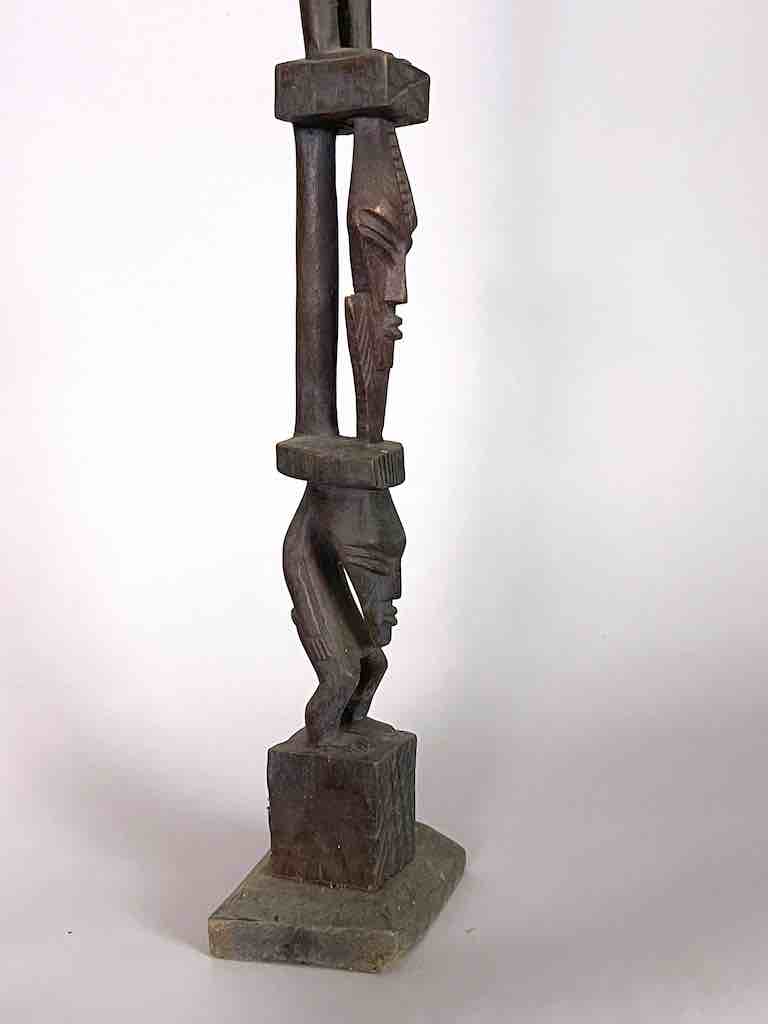 Senufo Contemporary Rhythm Pounder Male Statue | 40" - Ivory Coast