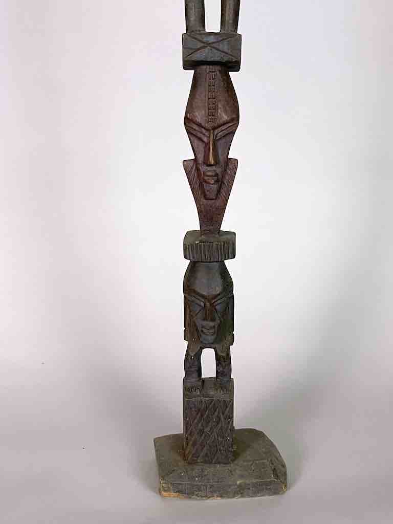 Senufo Contemporary Rhythm Pounder Male Statue | 40" - Ivory Coast