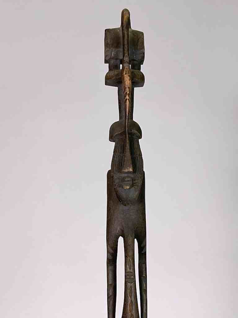 Senufo Contemporary Rhythm Pounder Male Statue | 40" - Ivory Coast