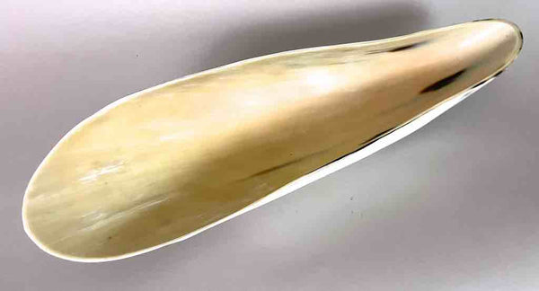 Ankole Cattle Long Narrow Light Color Horn Bowl - Uganda | 21"