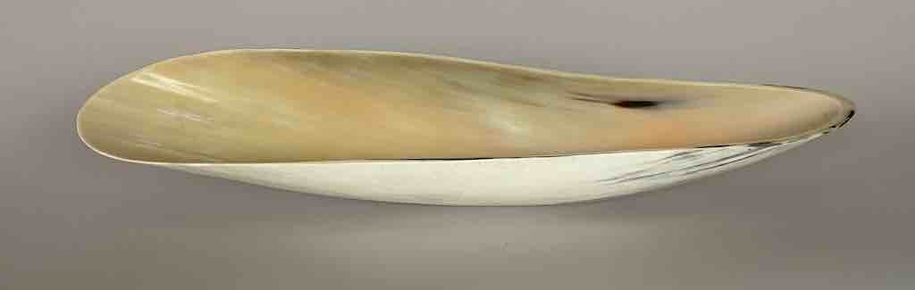 Ankole Cattle Long Narrow Light Color Horn Bowl - Uganda | 21"