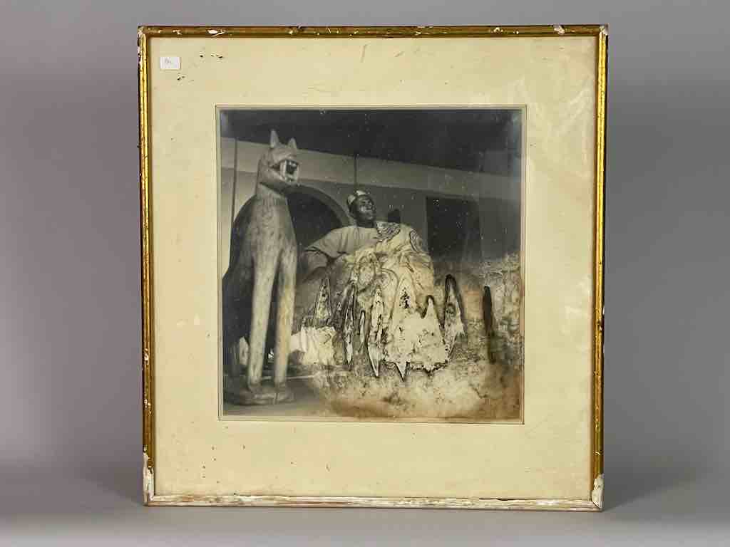 Vintage African Photograph Portrait, Framed - Benin