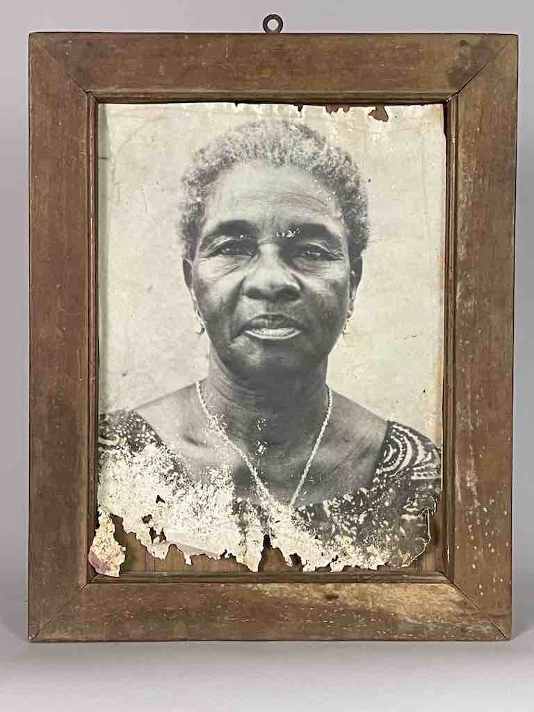 Vintage African Photograph Portrait, Framed - Benin