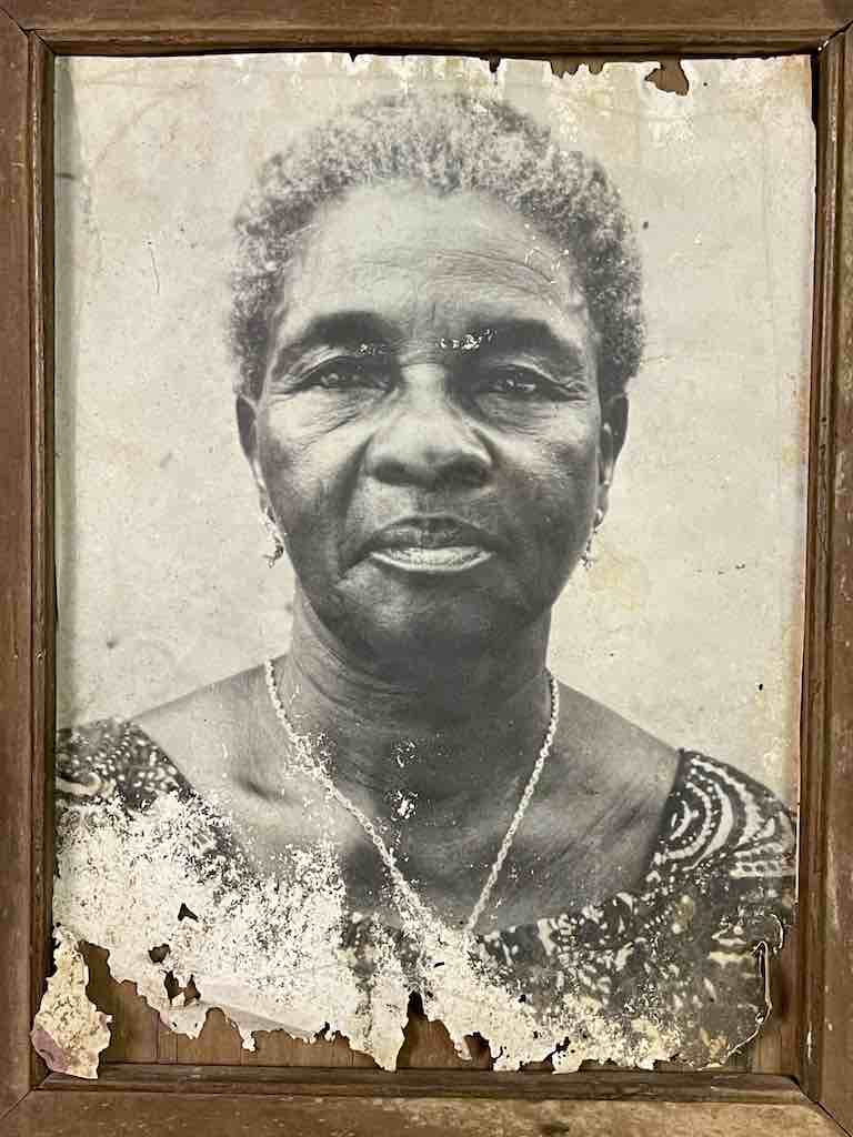 Vintage African Photograph Portrait, Framed - Benin