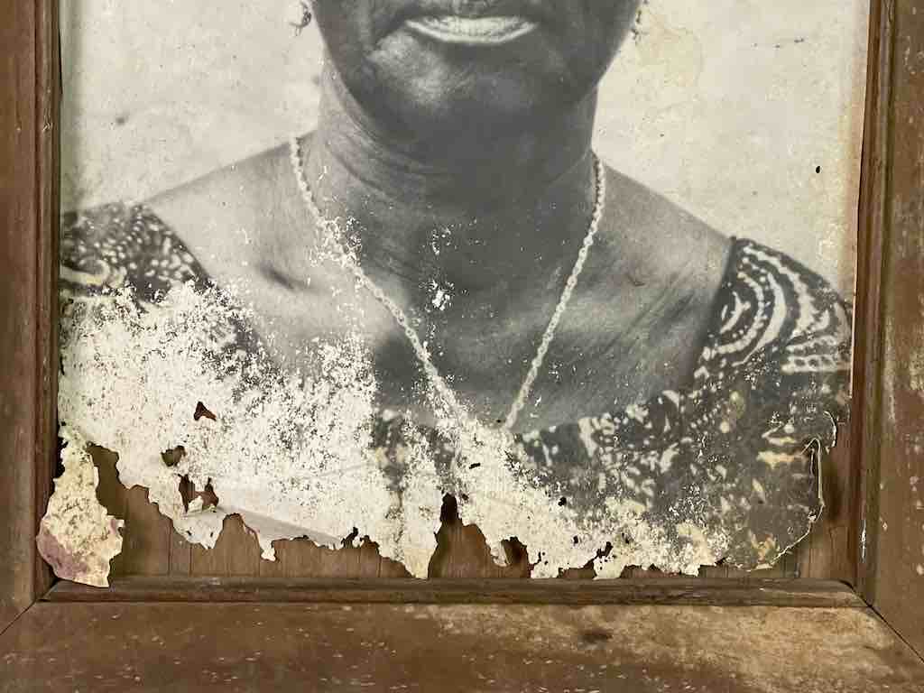 Vintage African Photograph Portrait, Framed - Benin