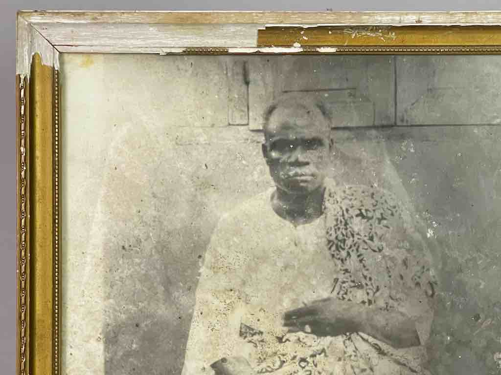 Vintage African Photograph Portrait, Framed - Benin