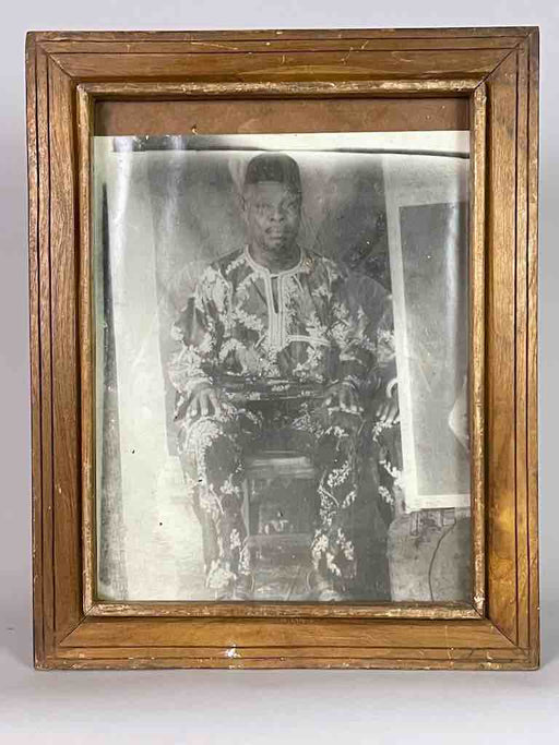 Vintage African Photograph Portrait, Framed - Benin