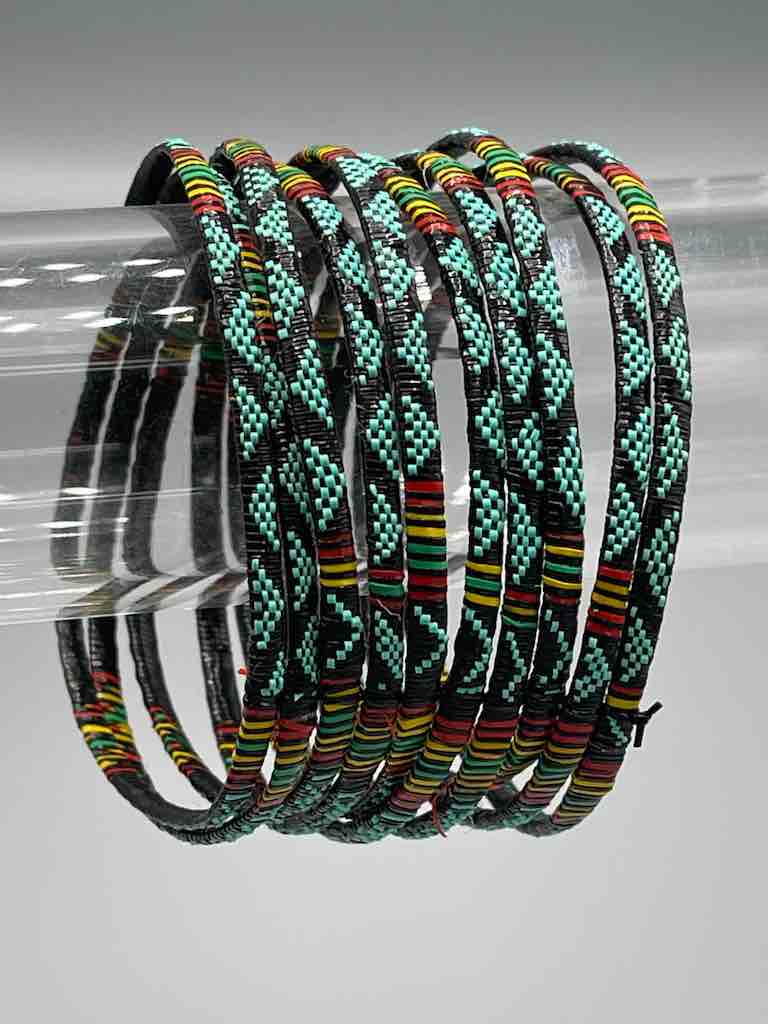 Wide Finest Design Recycled Plastic Bracelet - Turquoise