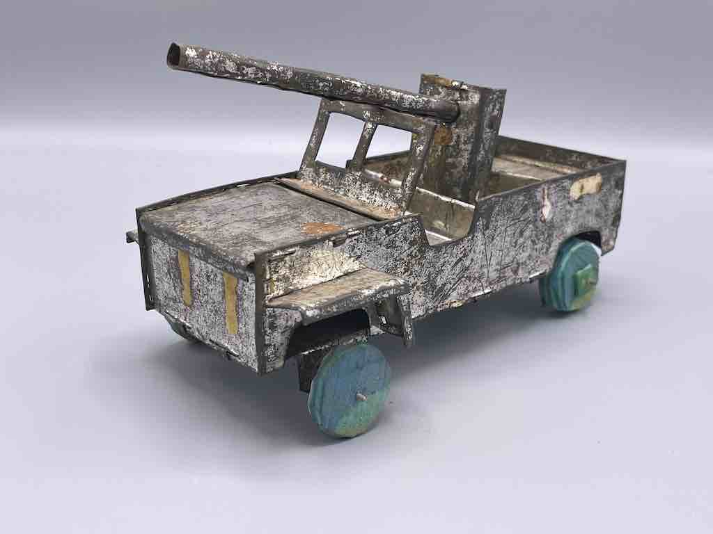 African Recycled Metal Can Toy Jeep Rocket Launcher - Burkina Faso