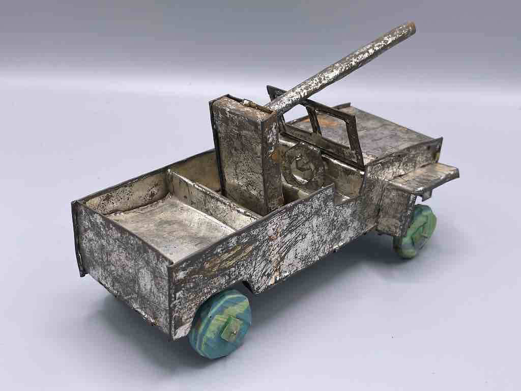 African Recycled Metal Can Toy Jeep Rocket Launcher - Burkina Faso