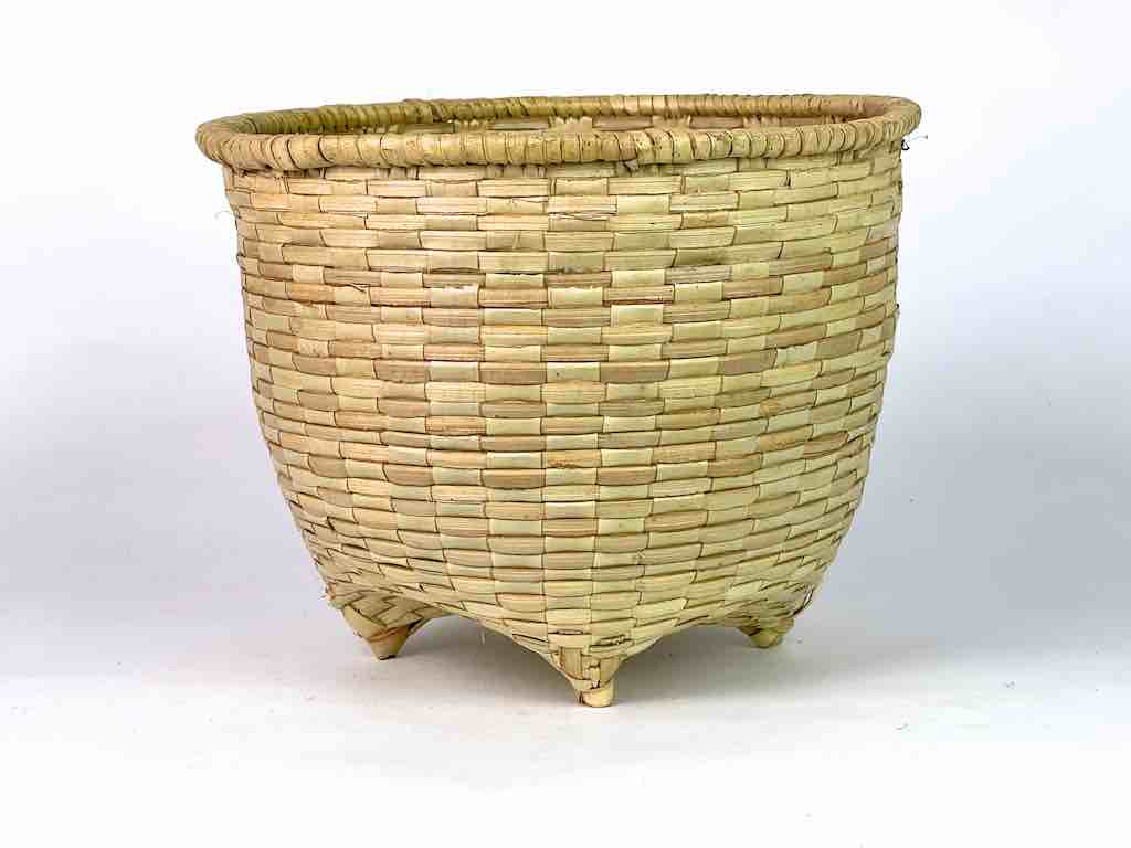 Woven "footed" Basket from Mali | 8.5" x 11"