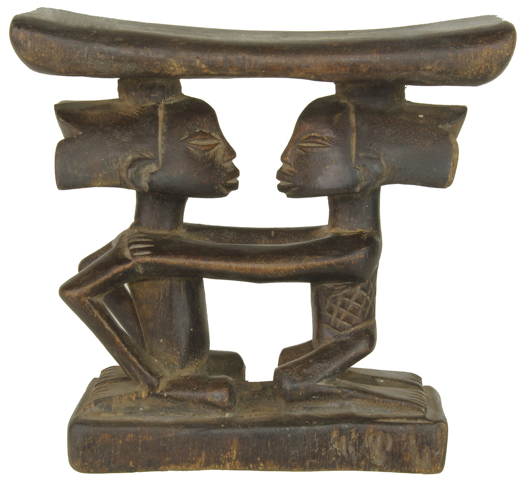 Baluba Embracing Women Headrest from Congo (DRC) - Niger Bend