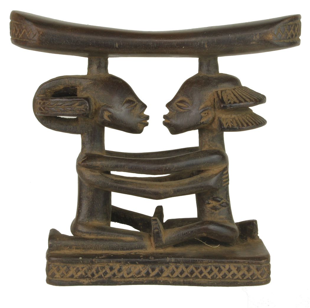 Baluba Embracing Women Headrest from Congo (DRC) - Niger Bend