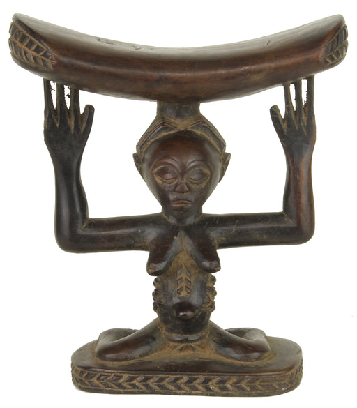 Baluba Woman Caryatid Headrest from Congo (DRC) - Niger Bend