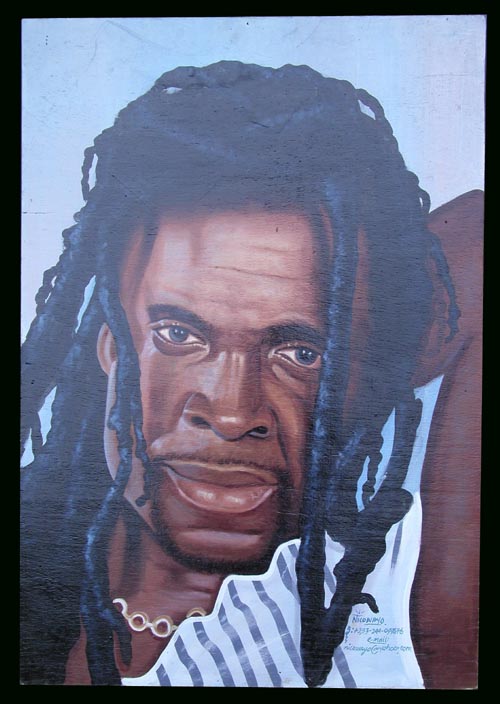 Commercial artist advertising sign – musician