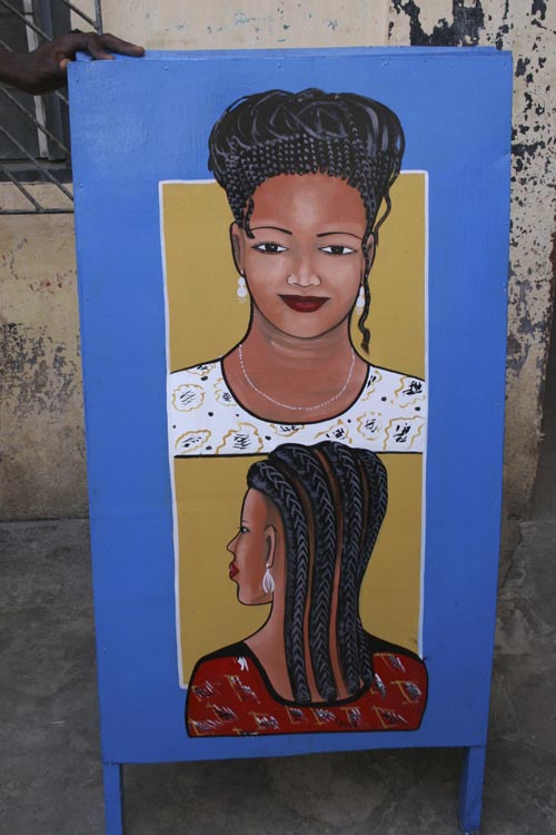 Large 2-Head Vertical Beauty Salon Sign