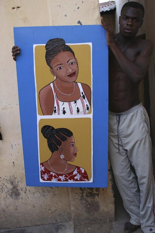 Large 2-Head Vertical Beauty Salon Sign