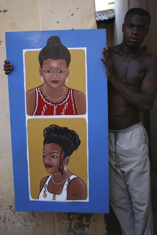 Large 2-Head Vertical Beauty Salon Sign