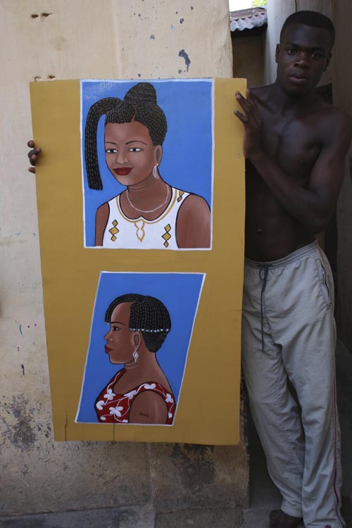 Large 2-Head Vertical Beauty Salon Sign