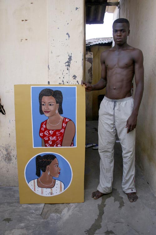 Large 2-Head Vertical Beauty Salon Sign