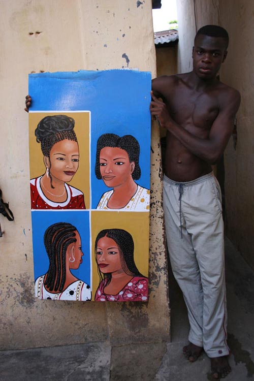 Large 4-head beauty salon sign