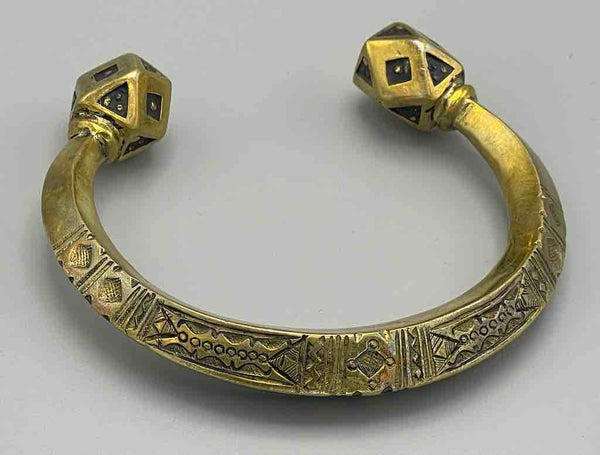 Exceptional Quality XL Brass Tuareg Bracelet - Niger