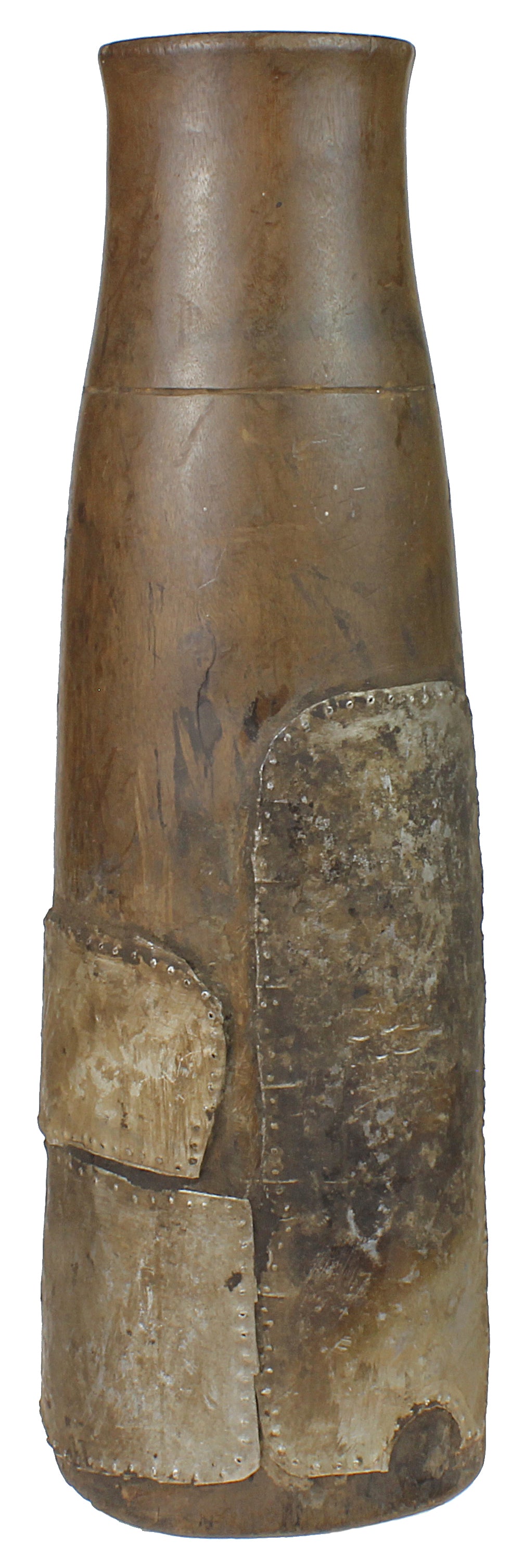 Vintage Hima Repoussed Milk Vessel Decor Vase | 16" - Niger Bend