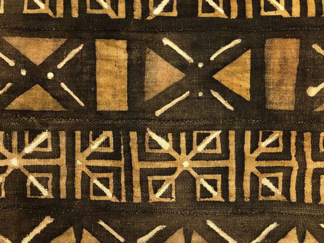 Vintage Mud Cloth Textile from Mali - 67" x 42" - Niger Bend