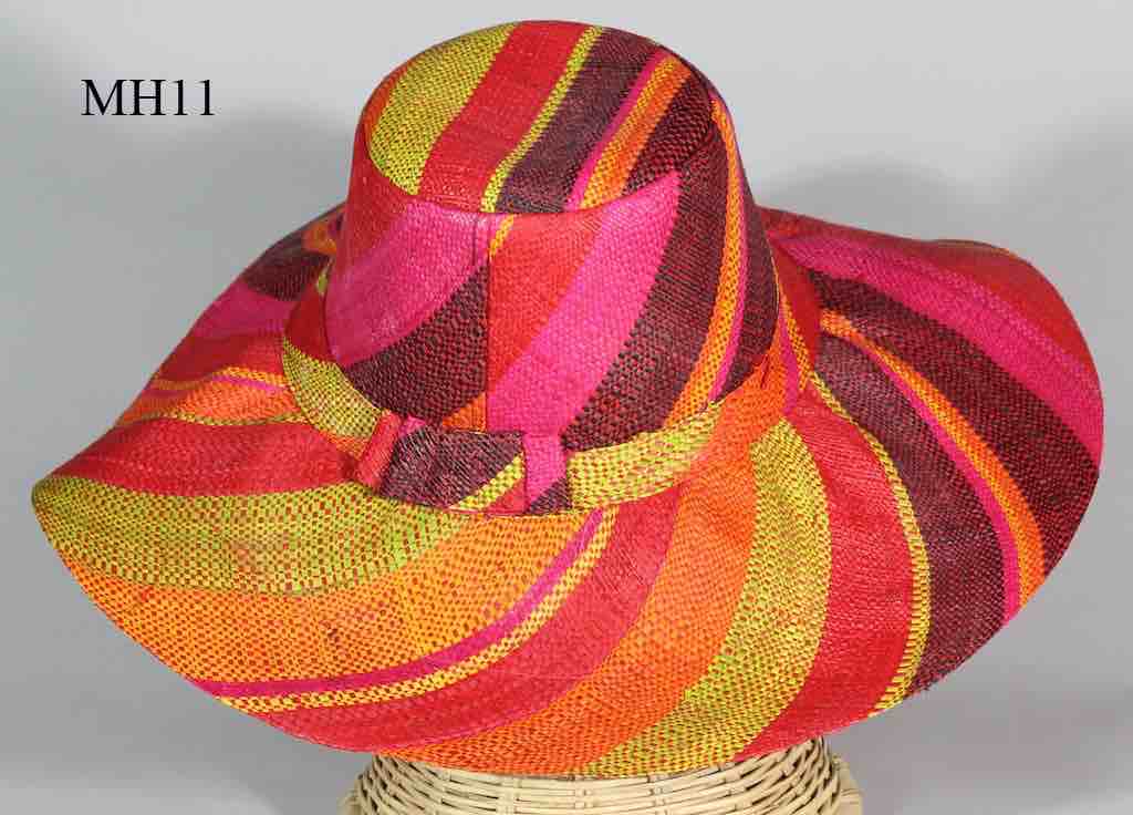 Lightweight Multicolor Raffia Ladies' Sun Fashion Wide Brim Hat