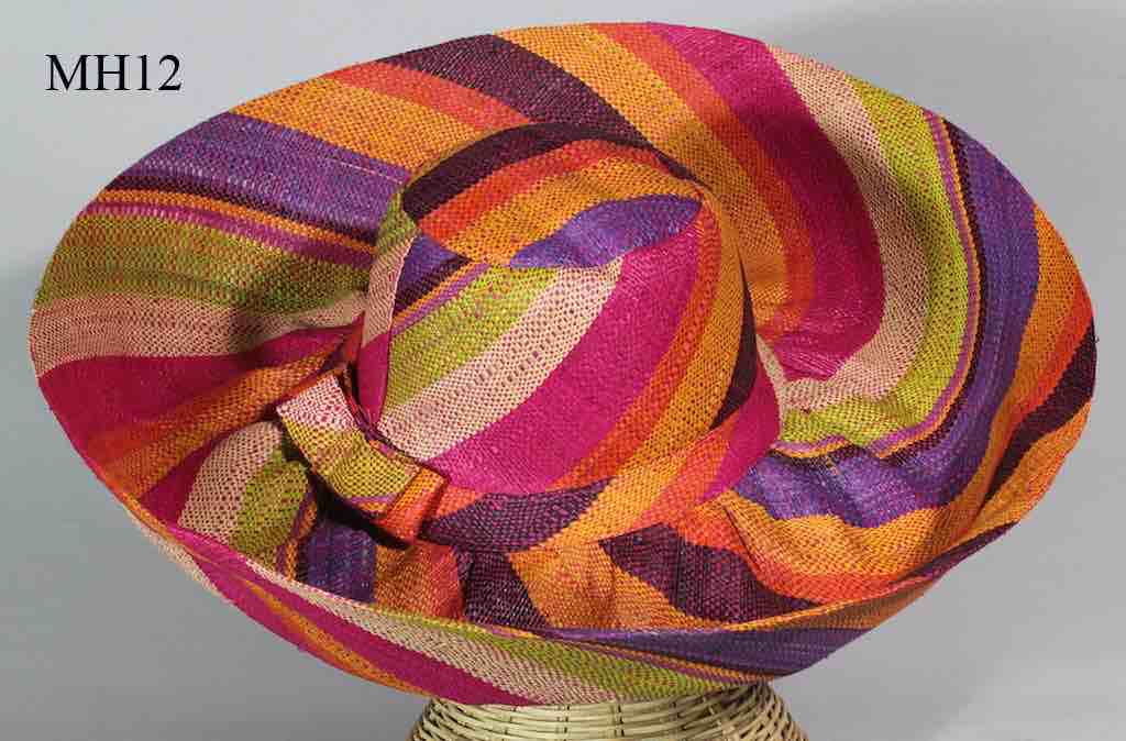 Lightweight Multicolor Raffia Ladies' Sun Fashion Wide Brim Hat