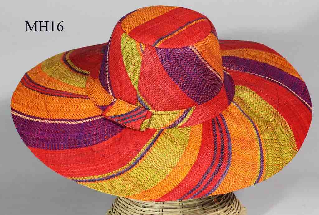 Lightweight Multicolor Raffia Ladies' Sun Fashion Wide Brim Hat