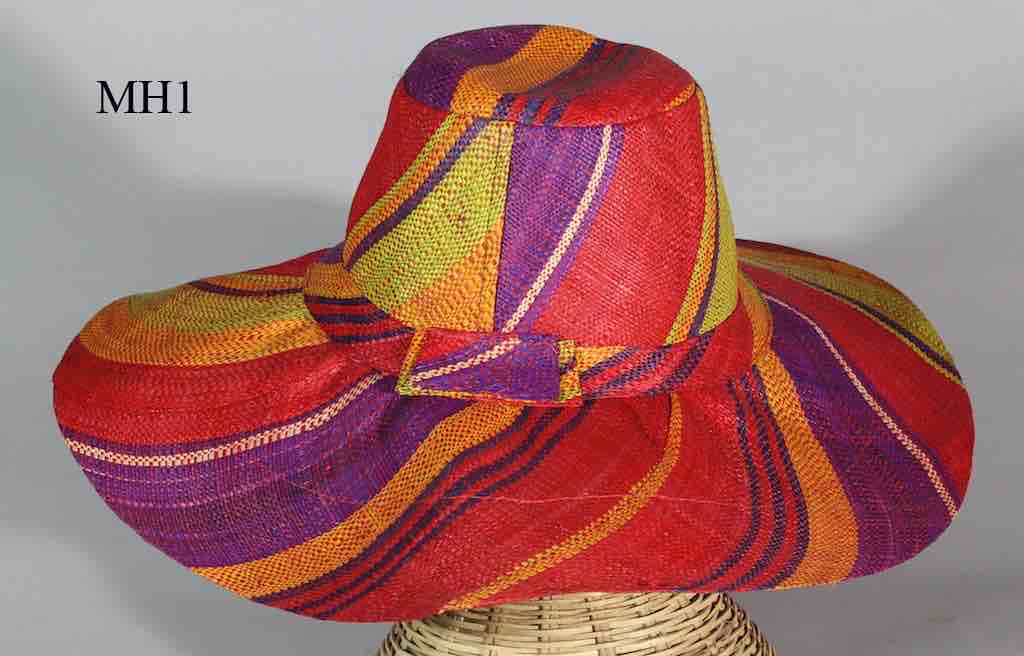 Lightweight Multicolor Raffia Ladies' Sun Fashion Wide Brim Hat