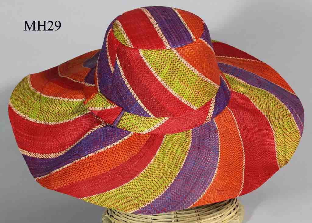 Lightweight Multicolor Raffia Ladies' Sun Fashion Wide Brim Hat