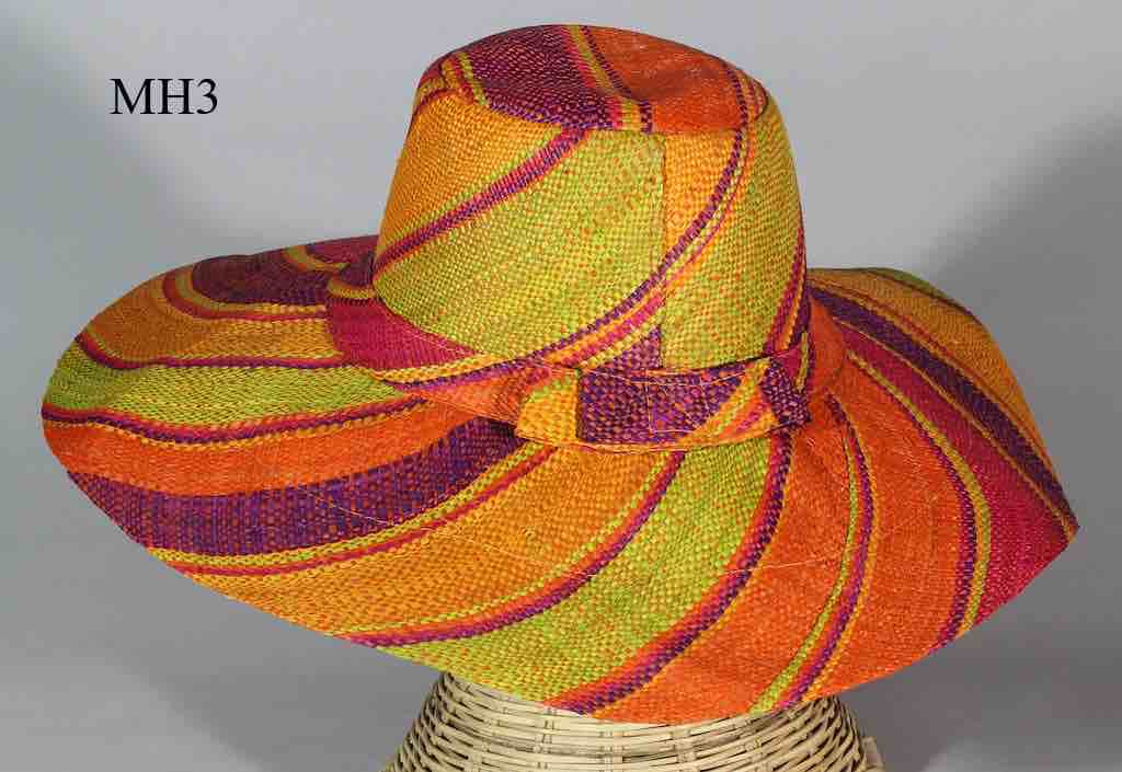 Lightweight Multicolor Raffia Ladies' Sun Fashion Wide Brim Hat