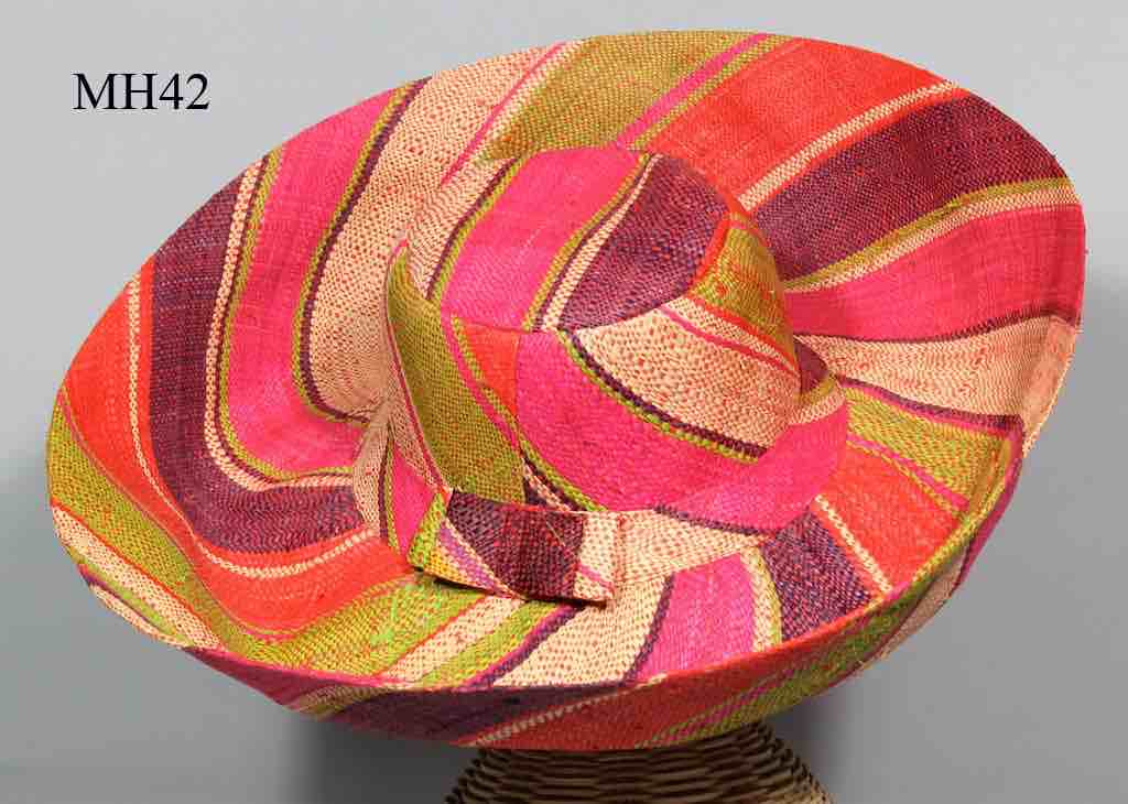 Lightweight Multicolor Raffia Ladies' Sun Fashion Wide Brim Hat