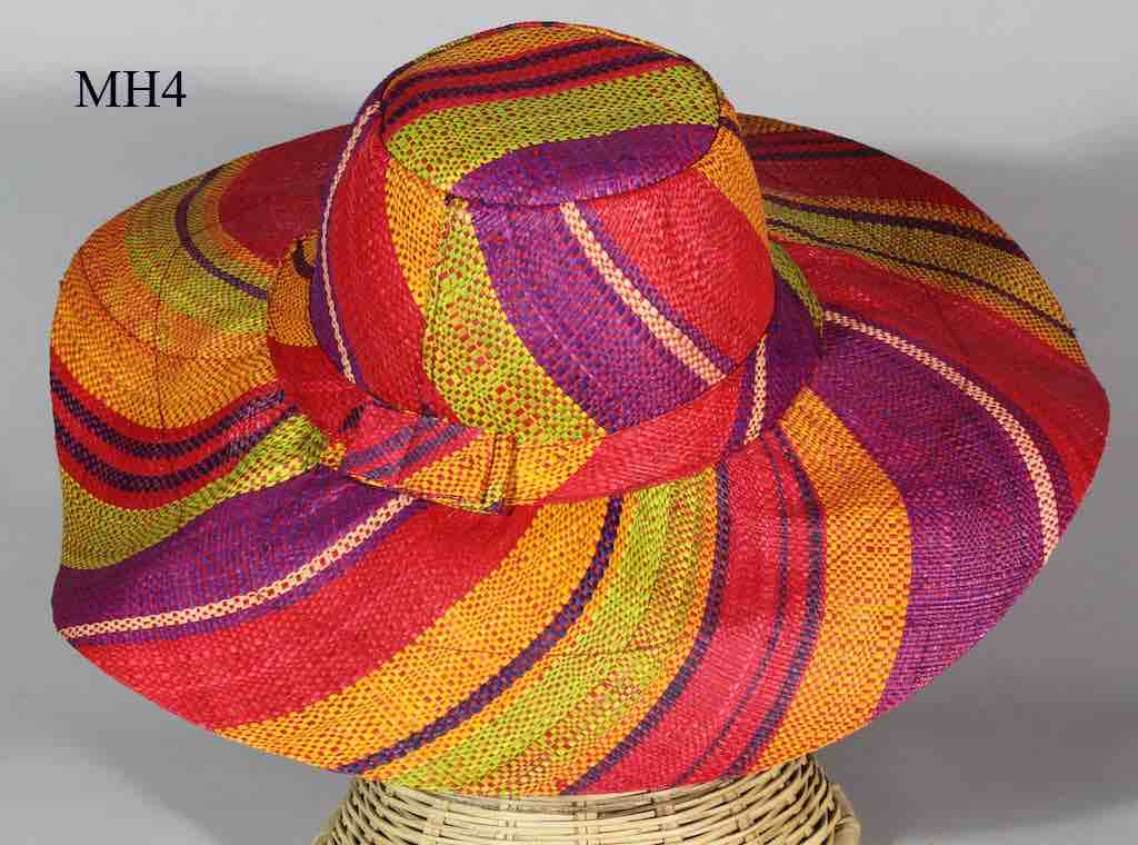 Lightweight Multicolor Raffia Ladies' Sun Fashion Wide Brim Hat