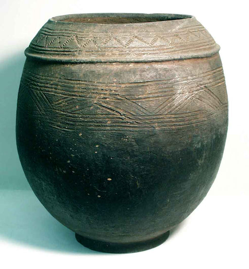Vintage Nupe Water Jar Old Pottery - Nigeria